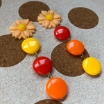 jun様専用ページ🧡ビタミンカラー 3連イヤリング