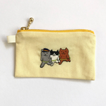 刺繍 ICカード入れ 猫電 出発しんこー