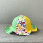 ちょうちょ柄 ベビー帽子 チューリップハット