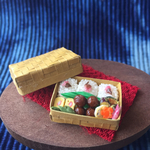 ミニチュア 竹かご さくらおにぎり弁当