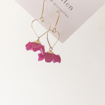 Insert color red/ flowerピアス/イヤリング