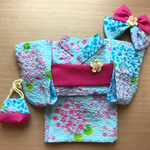 ※ソルトさまご予約品※メルちゃんの浴衣セット*あじさい
