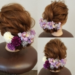 『和装髪飾り』ピンポンマム紫陽花かすみ草和装ヘア成人式ヘア振り袖ヘア卒業式ヘア白無垢ヘア振り袖髪飾り成人式髪飾り白無垢飾り
