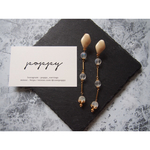 Czech beads × frost clear earring チェコビーズ×フロストクリアイヤリング