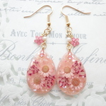 桜色ミニフラワーピアス