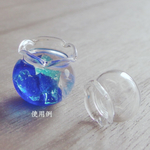 小 金魚鉢風ガラスドーム ガラス製小瓶 10mm×12mm 【H-77】