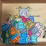 色画用紙。フレークシール