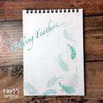 軽やかな羽根のはんこ☆Falling  Feathers☆