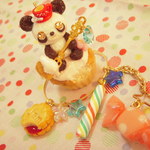 パンダさんのカップケーキのキーリング