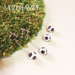 NEW▷心を１つに サッカー ボール  ピアス/イヤリング/キーホルダー