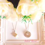 risa様専用ページ💎✨スワロフスキー✨スクエアネックレス&ダブルサークルネックレス✨グルーデコ