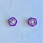 小花のピアス〜ブルーベリームース