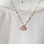 桜貝とパールのネックレス