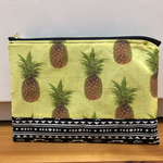 パイナップル柄 ハンドメイド♡マルチポーチ【マチなし】