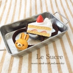 【K様オーダー品】ヘアゴム2本♪(いちごショートケーキ&うさぎパン)