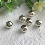 【SALE】ヴィンテージ  アクリルラウンドビーズ シルバー 6個