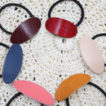 再販：本革レザーヘアゴム【名入れ刻印無料】可愛い6色 