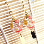 花・蝶々*ガラスドーム*風鈴ピアス→イヤリング・樹脂ピアス 変更可