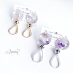 amethyst-紫陽花  gold/silver 大ぶりピアス・イヤリング
