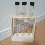LED付き 試験管風ガラス管と試験管立てのセット