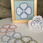 お花の刺繍☆コースター