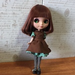 ブライス リカちゃん サイズ チョコミントコーデセット