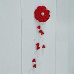 真っ赤なお花のかんざし風クリップ