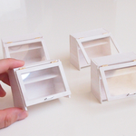 ホワイト【カウンターショーケース】カフェ風ミニチュア家具