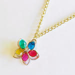 【再販】カラフルお花のネックレス