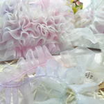 手染めオーガンジータックフリル🎀レインボー