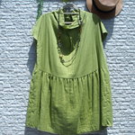 Wガーゼ  ゆったりチュニック