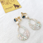 《送料無料》ドロップ＊コットンパール＊イヤリング・ピアス