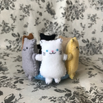仲良しにゃんこの手つなぎ小物入れ＊猫