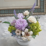 【ミンネ限定SALE】Lavande nature＊アレンジメント＊プリザーブドフラワー＊アーティフィシャルフラワー＊花＊ギフト＊結婚祝い＊誕生日＊記念日
