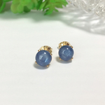 カイヤナイトのプチピアス・14KGF