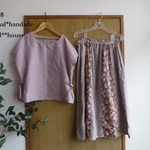 natural*(L)リネン１００％カットソー＆スカートset