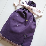 夕暮れ刺繍の巾着
