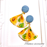 【夏ピアス☆】再販 ♡ デニム×ひまわり ♡ ピアス/イヤリング