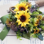 【Aさまオーダー品】Sunflowerのスワッグブーケ