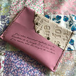 ＊sale＊本革ポケットティッシュケース ピンク×薄ベージュ