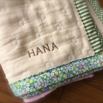 出産祝い お名前刺繍入り ガーゼブランケット
