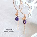 ＊再販2＊ラピスラズリ＊フープピアス