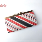 【受注製作】USA生地☆Aligned Slanted★がま口長財布