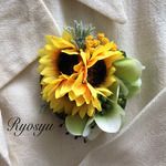 夏のひまわりbotanicalコサージュ