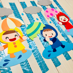 壁面飾り☆梅雨☆雨ふりのおさんぽ