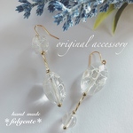 クリアアシンメトリーピアス/イヤリング