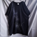 手描き　夏の夜空ロングレングスTシャツ　men's