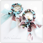 リング シフォンフラワーリボンピアス♡イヤリング