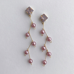  lavender swarovski earring
