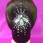 社交ダンス スワロフスキー 髪飾り ヘアアクセサリー3 放射状